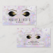 Iridescent Bokeh Lights Makeup Eyelashes Beauty Visitenkarte (Vorne/Hinten)