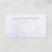 Iridescent Bokeh Sparkle Lights White Visitenkarte (Vorderseite)