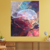 Iridescent Brain Nebula Neural Glow Art Leinwanddruck (Insitu (Wohnzimmer))