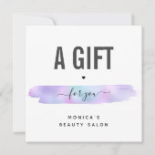 Iridescent Brush Stroke Add Logo Schönheit Makeup (Vorderseite)