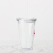 Iridescent Burgund-Rote Rose Acryltrinkbecher (Rechts)