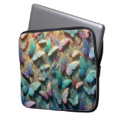 Iridescent Butterfly Garden Laptopschutzhülle (Vorderseite Links)