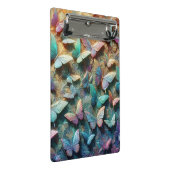 Iridescent Butterfly Garden Mini Klemmbrett (Schrägansicht)
