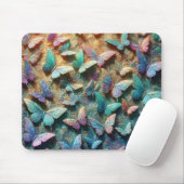 Iridescent Butterfly Garden Mousepad (Mit Mouse)