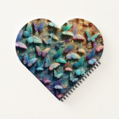 Iridescent Butterfly Garden Notizblock (Rückseite)