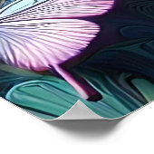 Iridescent Butterfly Garden Poster (Ecke)