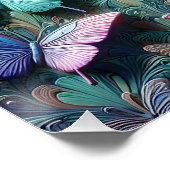 Iridescent Butterfly Garden Poster (Ecke)