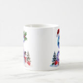 Iridescent Christmas Letter S with Snowman Kaffeetasse (Mittel)