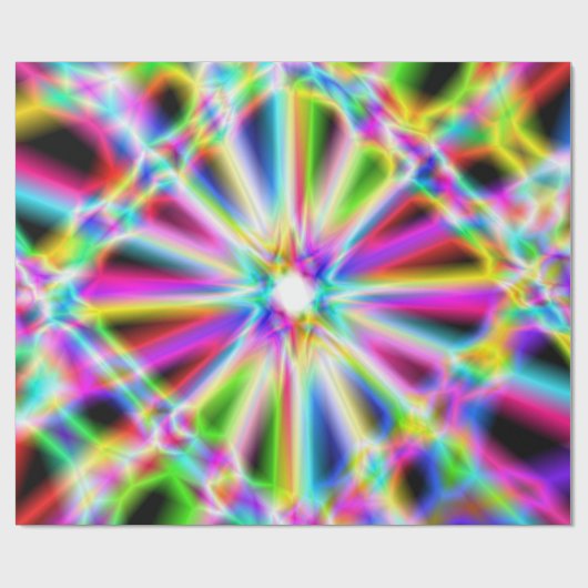 Iridescent Chrome 3 Wrapping Paper Geschenkpapier (Flach)