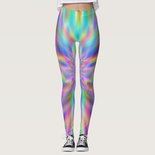 Iridescent Chrome Blocks Leggings (Vorderseite)