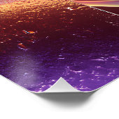 Iridescent Chrome Neural Abstract Futuristic Art Poster (Ecke)
