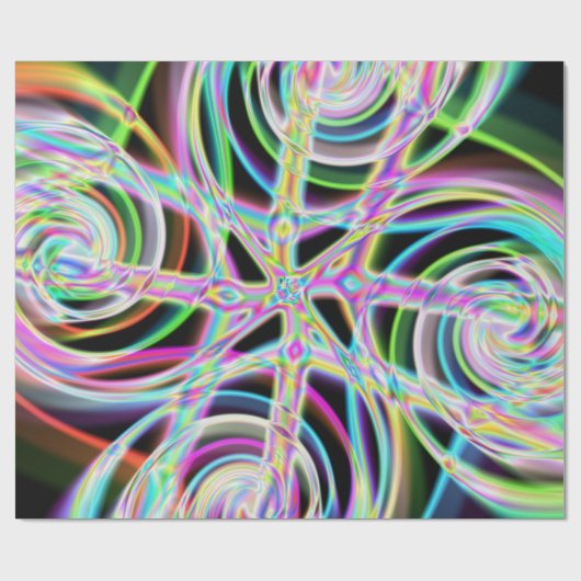 Iridescent Chrome Nine Geschenkpapier (Flach)