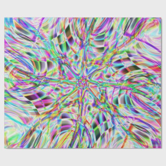 Iridescent Chrome Ten Geschenkpapier (Flach)