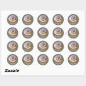 Iridescent Conch Shell Wedding Thank You Sticker (Blatt)