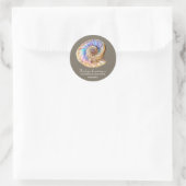 Iridescent Conch Shell Wedding Thank You Sticker (Tasche)