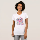Iridescent Coquette Ghost Halloween T-Shirt (Vorne ganz)