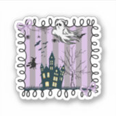 Iridescent Coquette Halloween Aufkleber (Vorderseite)