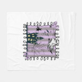 Iridescent Coquette Halloween Fleecedecke (Vorderseite (Horizontal))