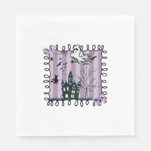 Iridescent Coquette Halloween Serviette (Vorderseite)
