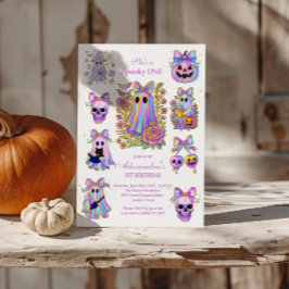 Iridescent Coquette Spooky ONE Halloween Einladung