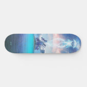 Iridescent Crystal Island Energy Station Jelly UFO Skateboard (Horizontal)