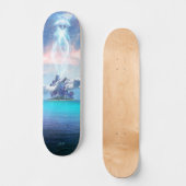 Iridescent Crystal Island Energy Station Jelly UFO Skateboard (Vorderseite)