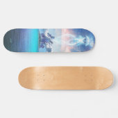 Iridescent Crystal Island Energy Station Jelly UFO Skateboard (Horizontal)