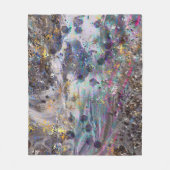 Iridescent Crystal Marble Galaxy Fleece Blanket (Vorderseite)