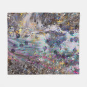 Iridescent Crystal Marble Galaxy Fleece Blanket (Vorderseite (Horizontal))