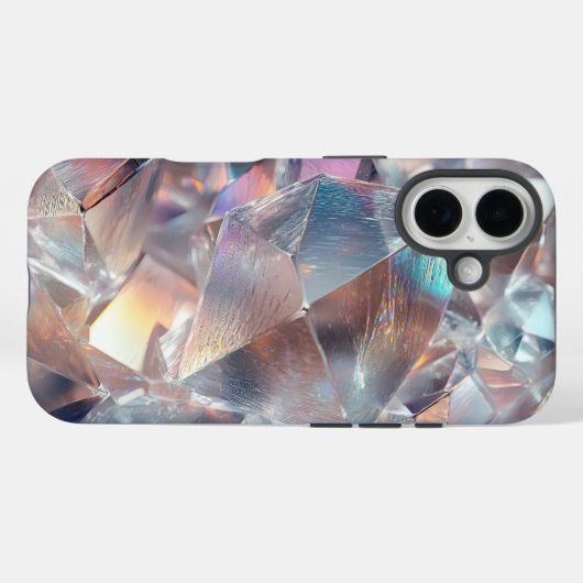 Iridescent Crystal Matching Couple Phone Case (Rückseite (Horizontal))