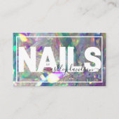 Iridescent Crystal | Nageltechniker Visitenkarte (Vorderseite)