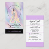 Iridescent Crystal Nail Technician Beauty Salon Bu Visitenkarte (Vorne/Hinten)