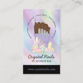 Iridescent Crystal Nail Technician Beauty Salon Bu Visitenkarte