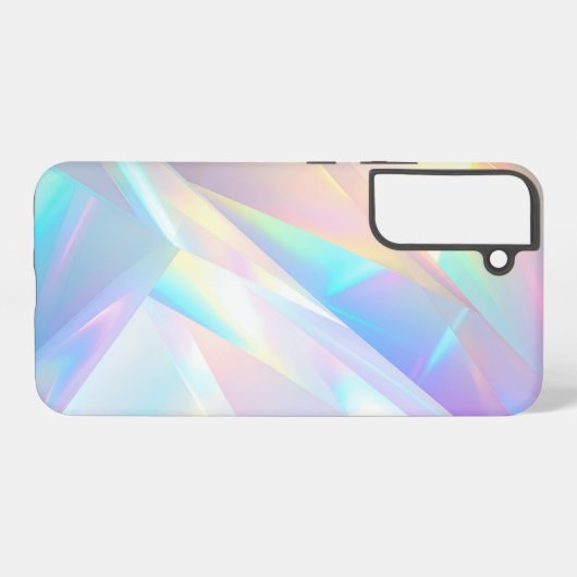 Iridescent Crystal Prism Holographic Design Samsung Galaxy Hülle (Rückseite (Horizontal))