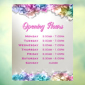 Iridescent Crystals Openings Stunden Fensterheber Fensteraufkleber (Blatt 3)