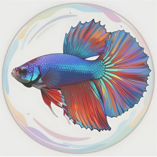 Iridescent Current - Square Vinyl Aufkleber (Vorderseite)