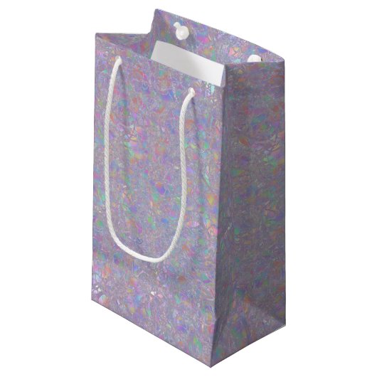 Iridescent Design Geschenktasche Kleine Geschenktüte (Vorderseite Schrägansicht)