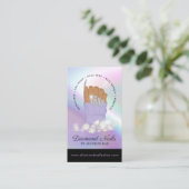 Iridescent Diamond Nail Salon Nail Tech Artist Bus Visitenkarte (Stehend Vorderseite)