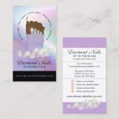 Iridescent Diamond Nail Salon Nail Tech Artist Visitenkarte (Vorne/Hinten)