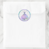 Iridescent Diamond Sparkle Glam Quinceañera Runder Aufkleber (Tasche)