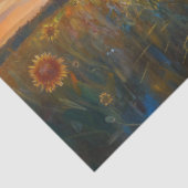 Iridescent Dragonfly Rustikale Sonnenblume Dekoupa Seidenpapier (Ausschnitt)