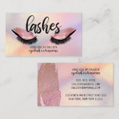 Iridescent Eyelash Pink Glitzer Metallic Lashes Visitenkarte (Vorne/Hinten)