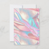 Iridescent Foil and Glitzer Wedding Dankeschön Car Einladung (Rückseite)