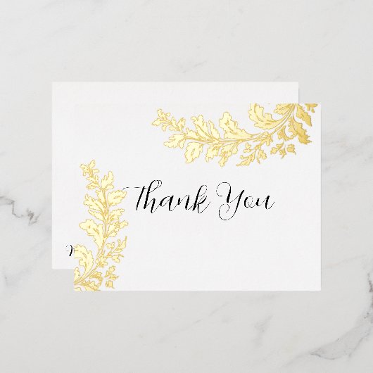 Iridescent Foil danke Folie Einladungspostkarte (Vorderseite/Rückseite)