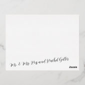 Iridescent Foil danke Folie Einladungspostkarte (Rückseite)