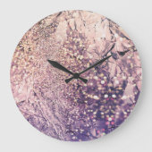 Iridescent Foil, Glitzern, Bokeh Große Wanduhr (Vorderseite)