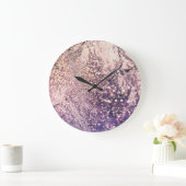 Iridescent Foil, Glitzern, Bokeh Große Wanduhr (Zuhause)