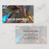 Iridescent Foil Holographic Modern Visitenkarte (Vorne/Hinten)