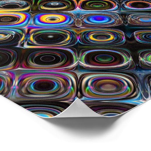 Iridescent Form Pattern Poster (Ecke)