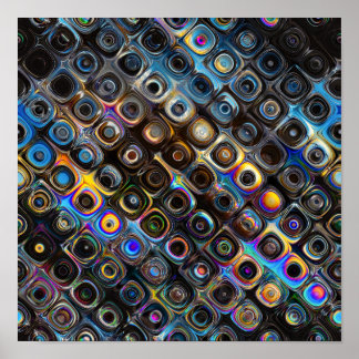 Iridescent Form Pattern Poster